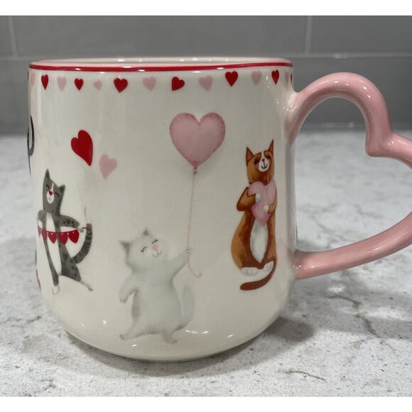 CATS 3D Pet Love Hearts Ceramic 20.6 Oz Cat Coffee Tea Mug Valentine's Day Gift - Picture 2 of 15